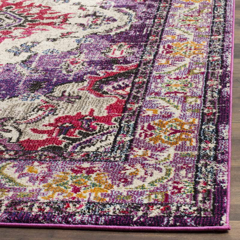 Mistana™ Indira Oriental Violet/Fuchsia Area Rug & Reviews